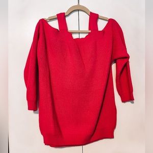 Cold shoulder sweater
